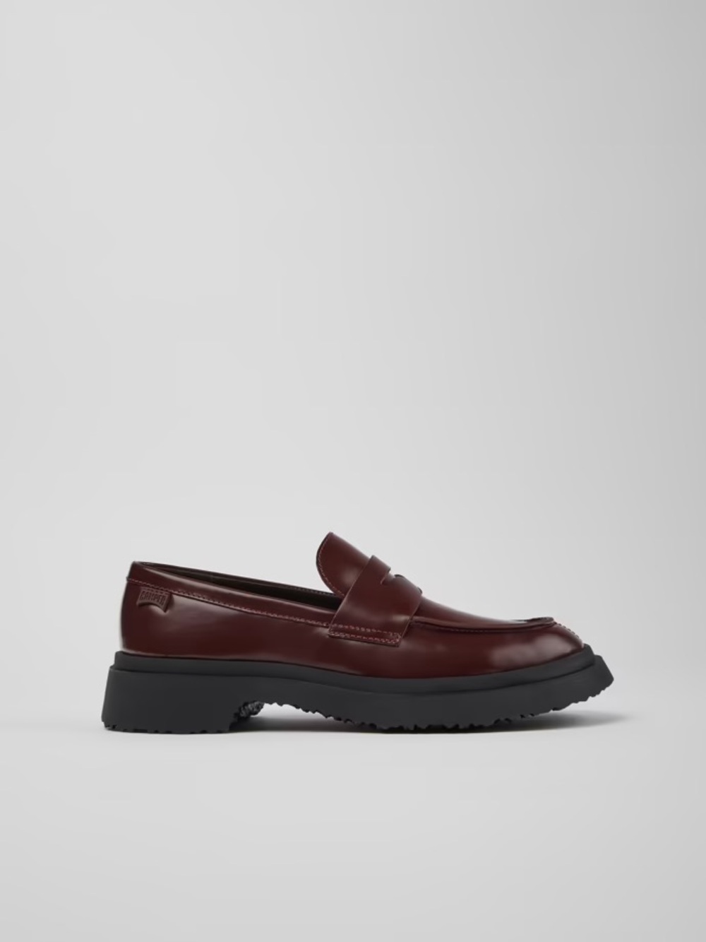 NWOT Camper Walden Burgundy Leather Moccasins - Picture 3 of 12